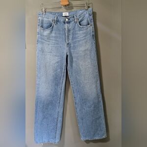 Citizens Of Humanity Annina Wide Leg High Rise Long Button Fly Jean
